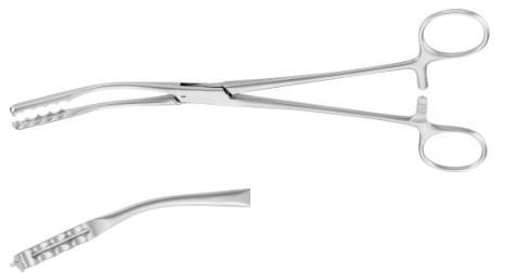 КОРНЦАНГ ДЛЯ ТАМПОНІВ/ПЕРЕВ'ЯЗКИ ЕСКУЛАП, ВИГНУТИЙ, 220 ММ